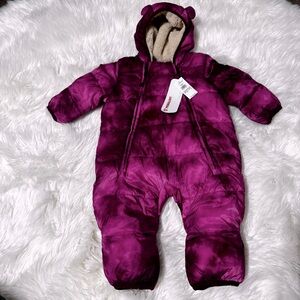 NWT Baby GAP pink down bunting‎ / snow suit size 0-6 mths